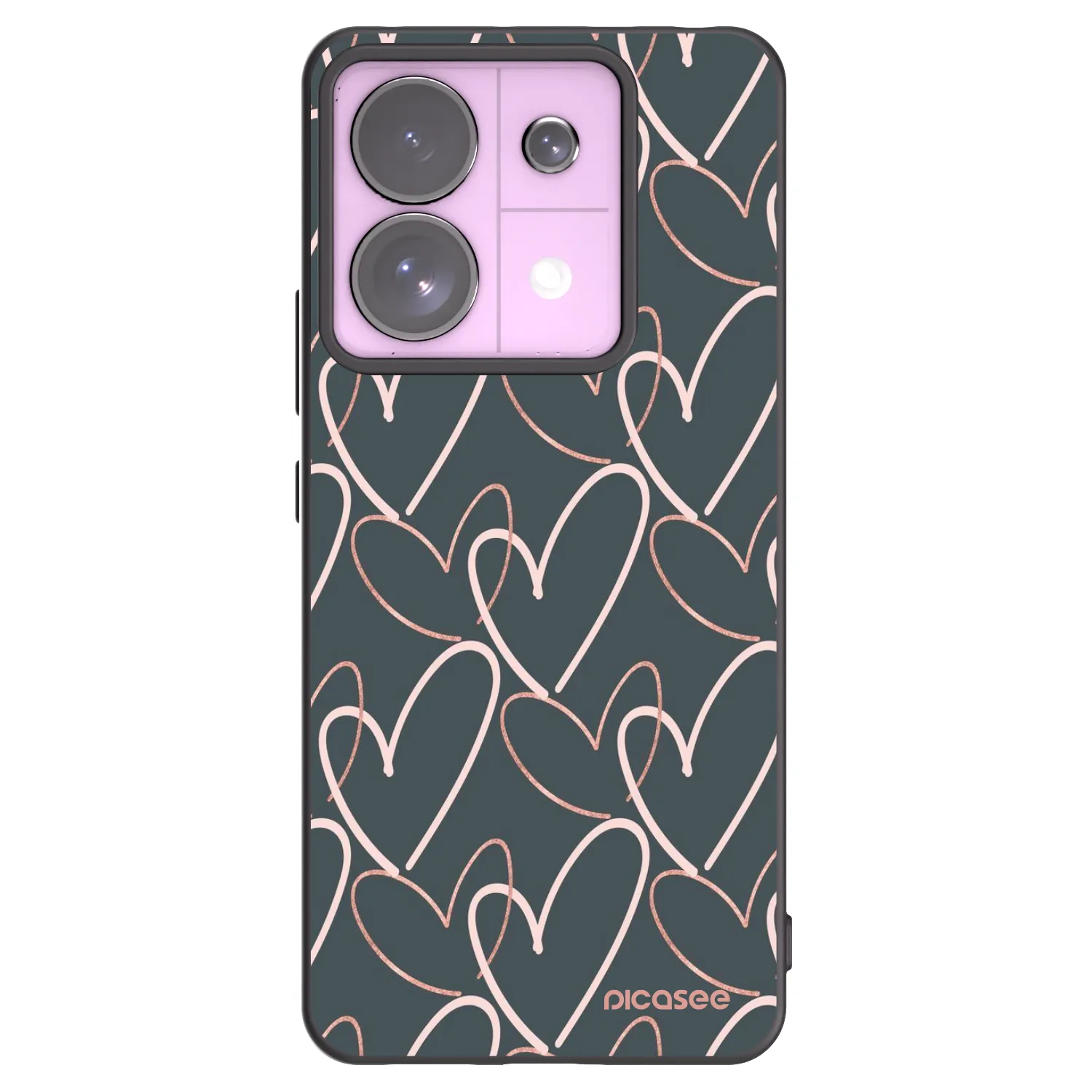 Picasee Xiaomi Redmi Note 13 Pro 5G Hülle - Schwarzes Silikon - Viel Liebe