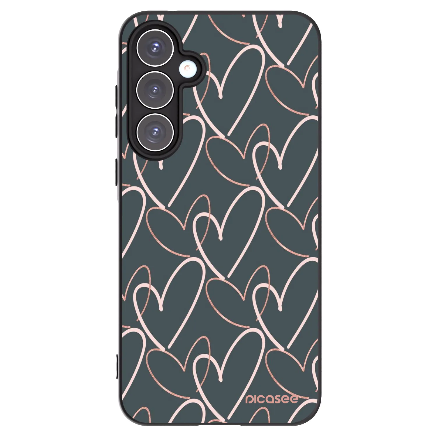 Picasee Samsung Galaxy A55 5G A556B Hülle - Schwarzes Silikon - Viel Liebe