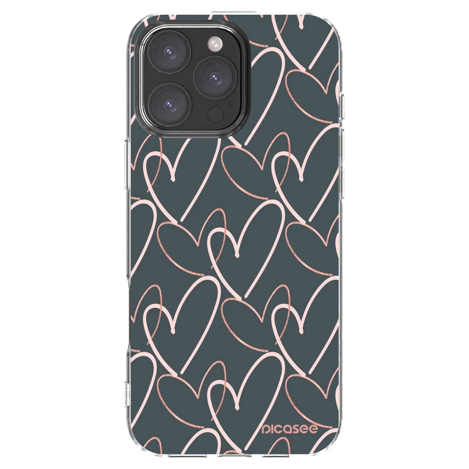 Picasee Apple iPhone 16 Pro Max Hülle - Transparentes Silikon - Viel Liebe