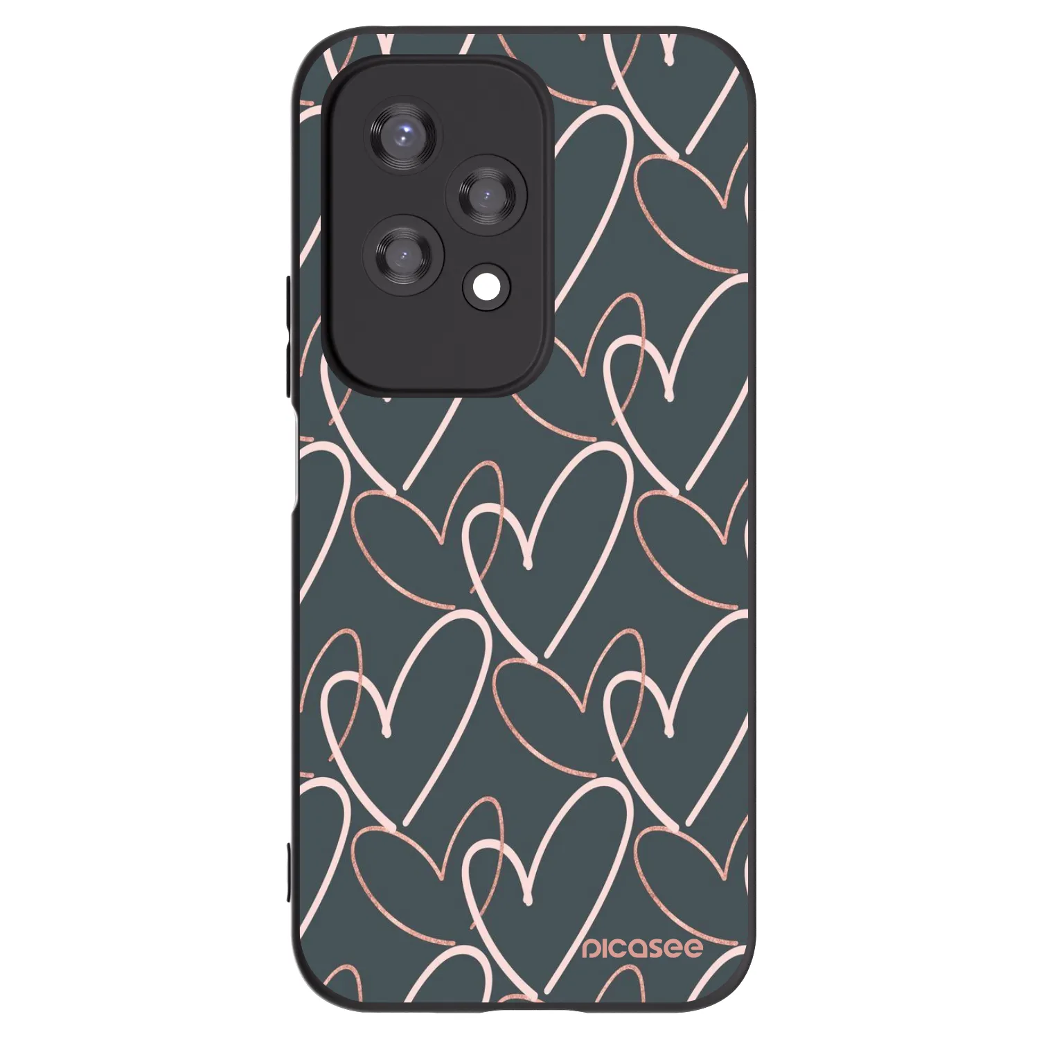 Picasee Honor 200 Lite Hülle - Schwarzes Silikon - Viel Liebe