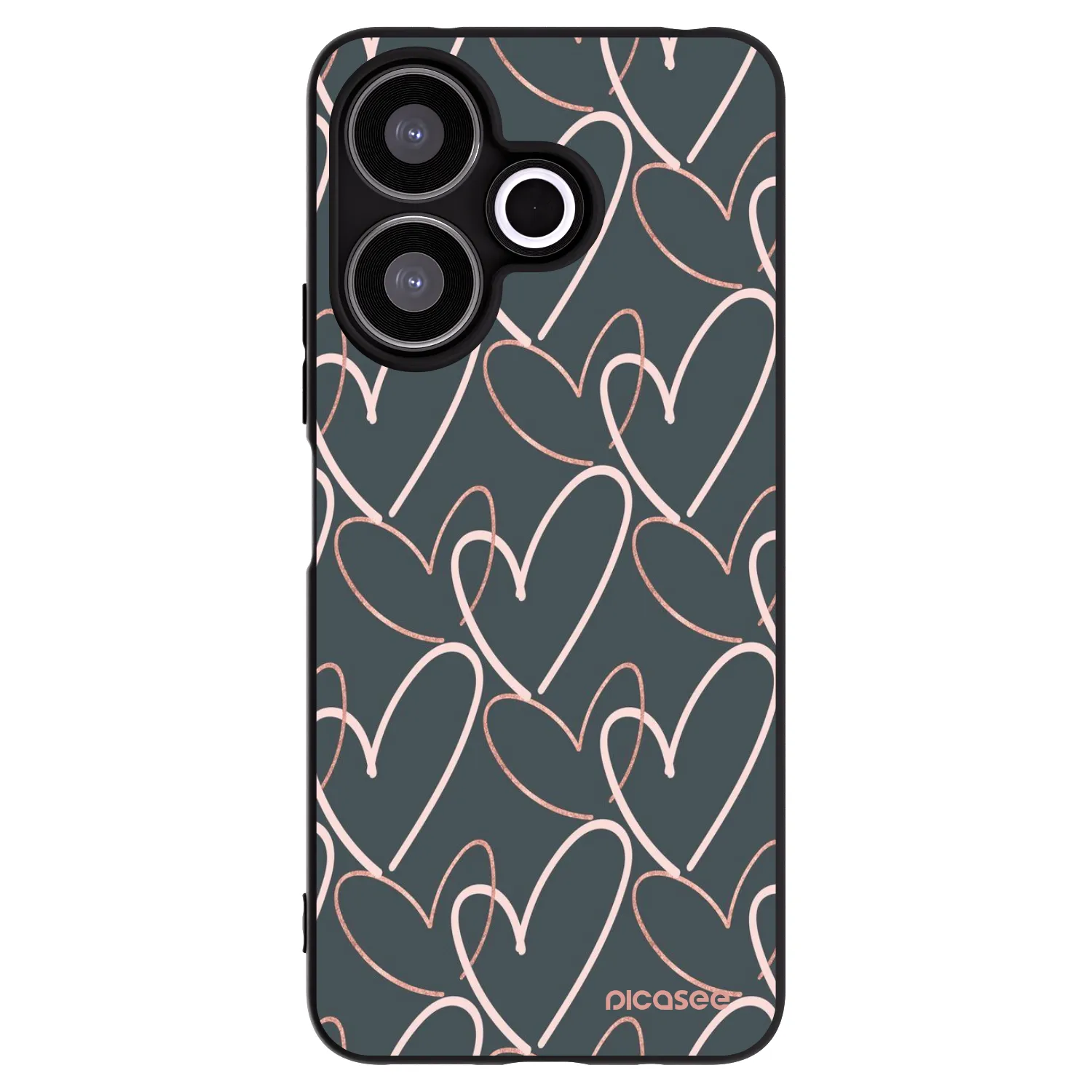 Picasee Xiaomi Redmi 13 4G Hülle - Schwarzes Silikon - Viel Liebe