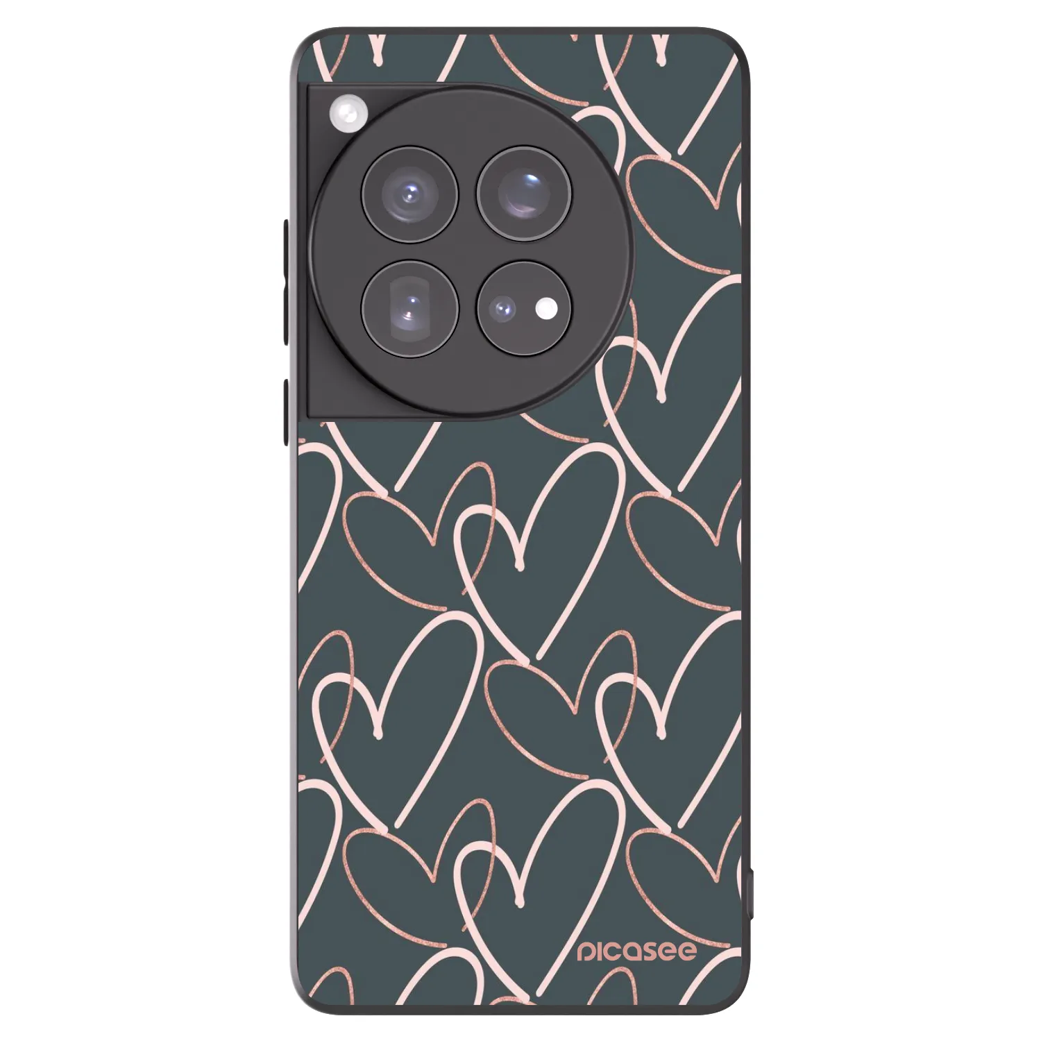 Picasee OnePlus 12 5G Hülle - Schwarzes Silikon - Viel Liebe