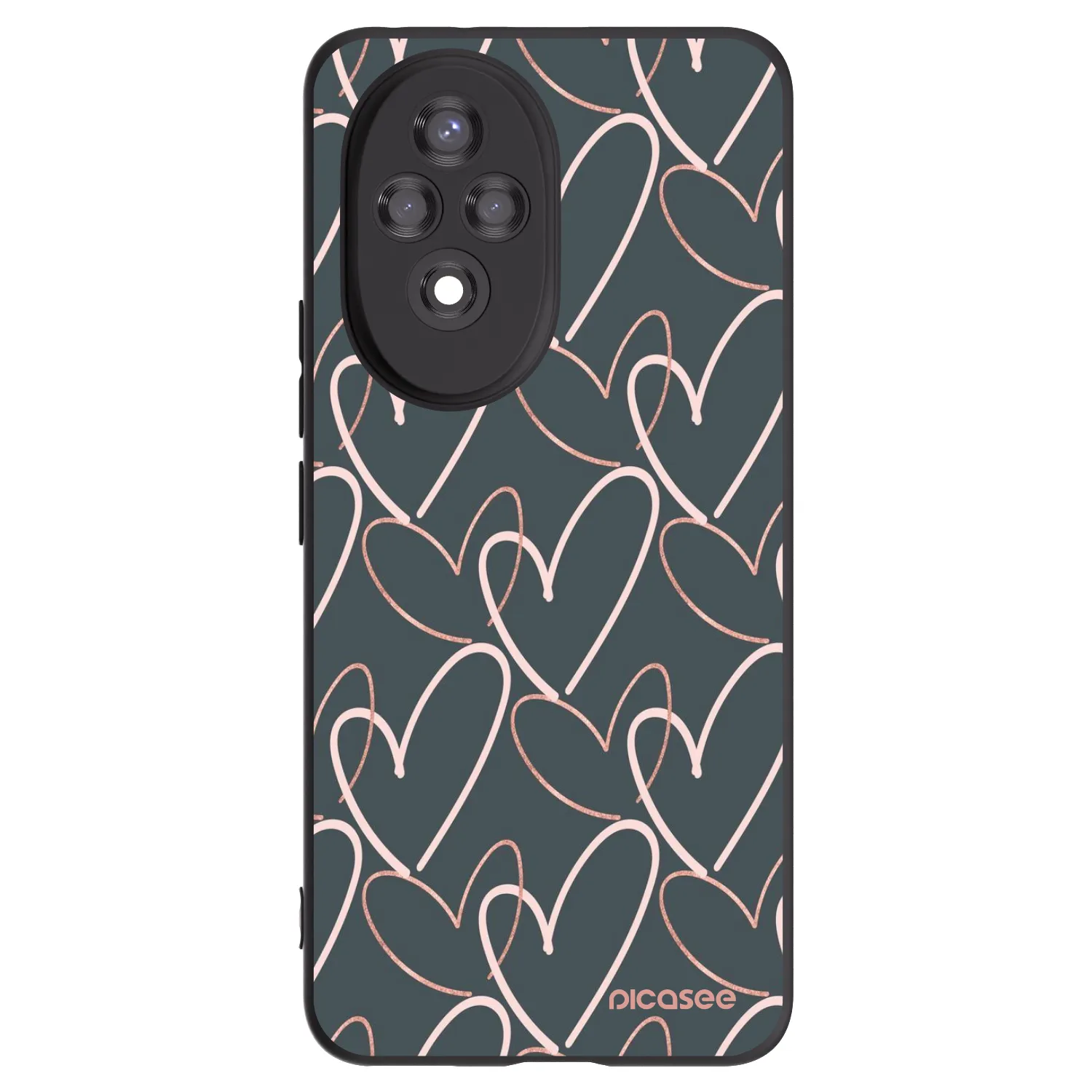 Picasee Honor 200 Pro 5G Hülle - Schwarzes Silikon - Viel Liebe