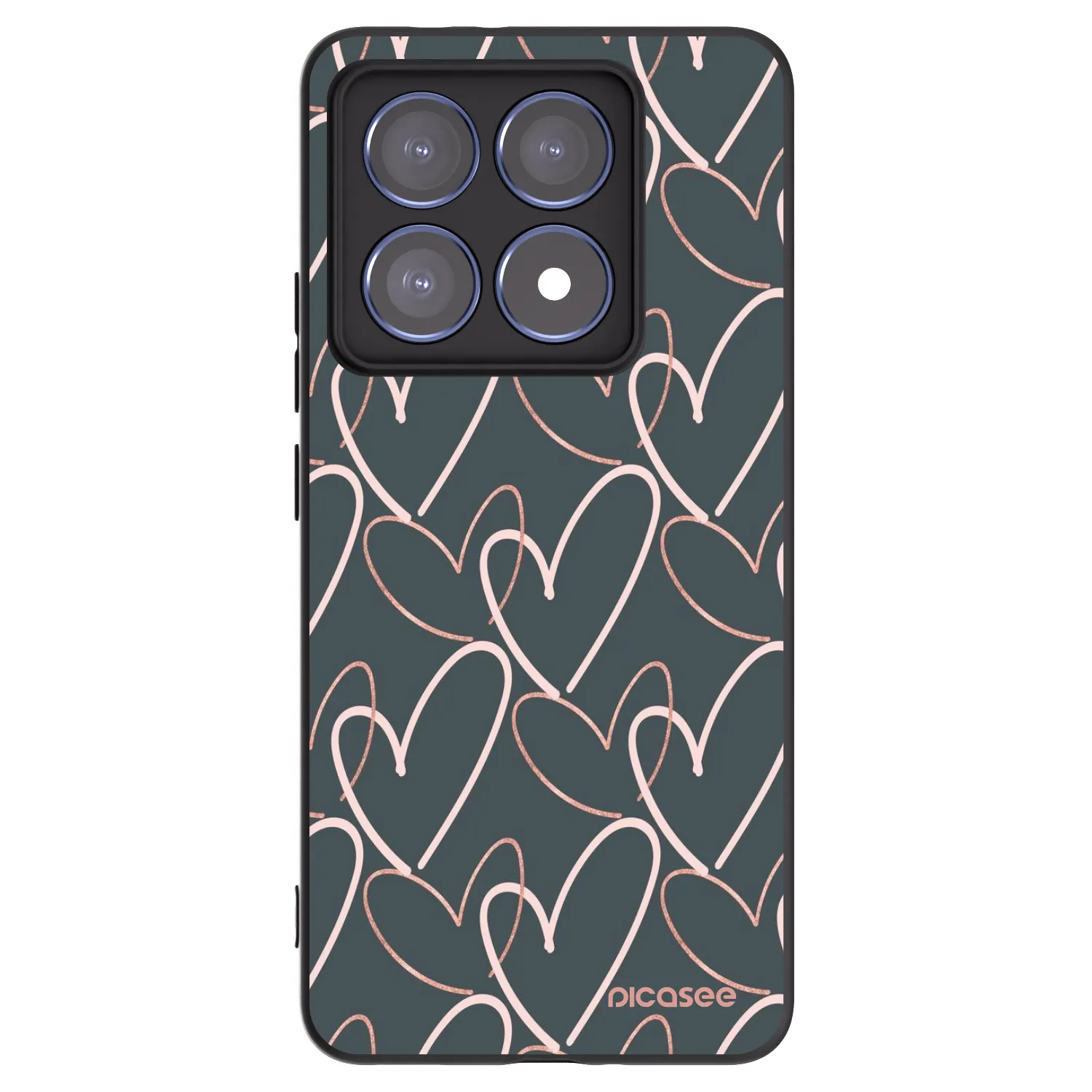 Picasee Xiaomi 14T Pro Hülle - Schwarzes Silikon - Viel Liebe