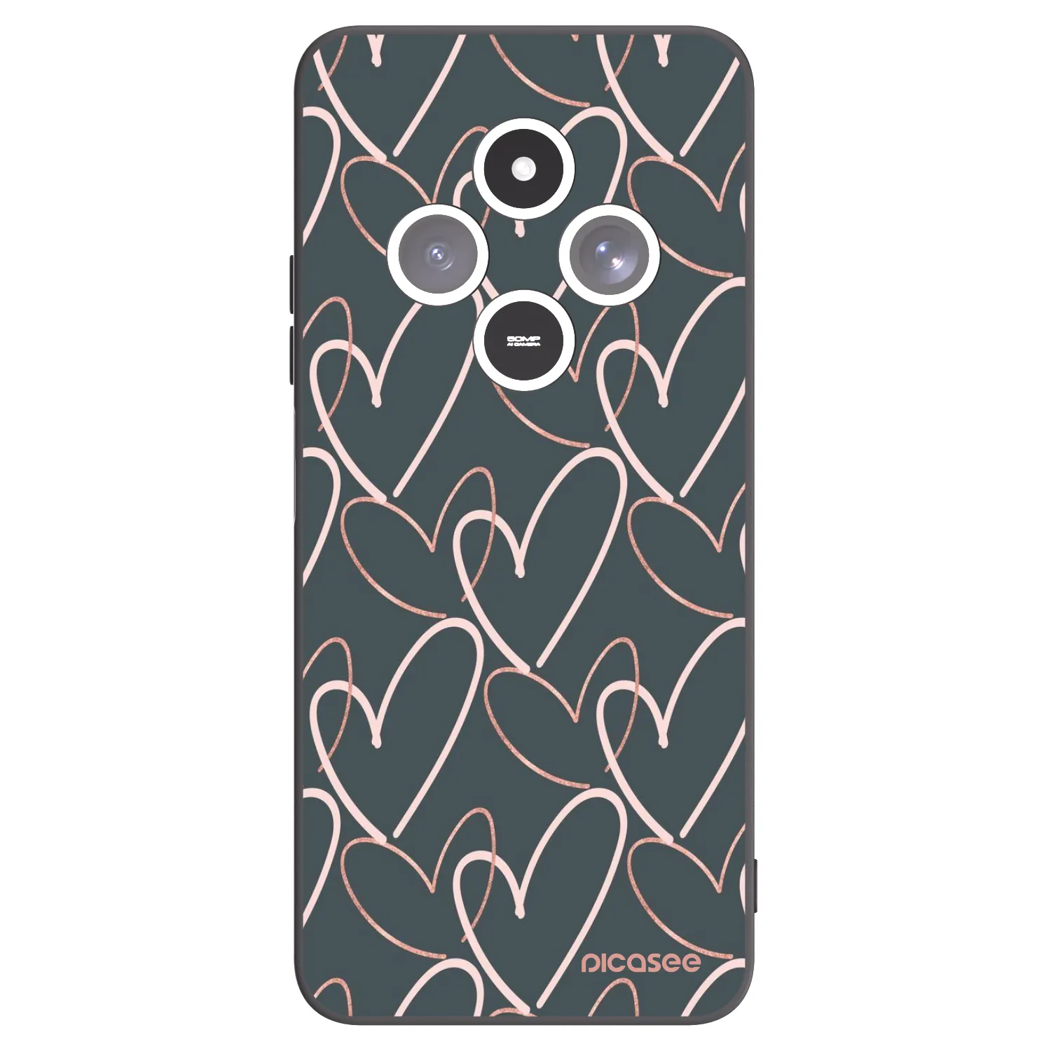 Picasee Xiaomi Redmi 14C Hülle - Schwarzes Silikon - Viel Liebe