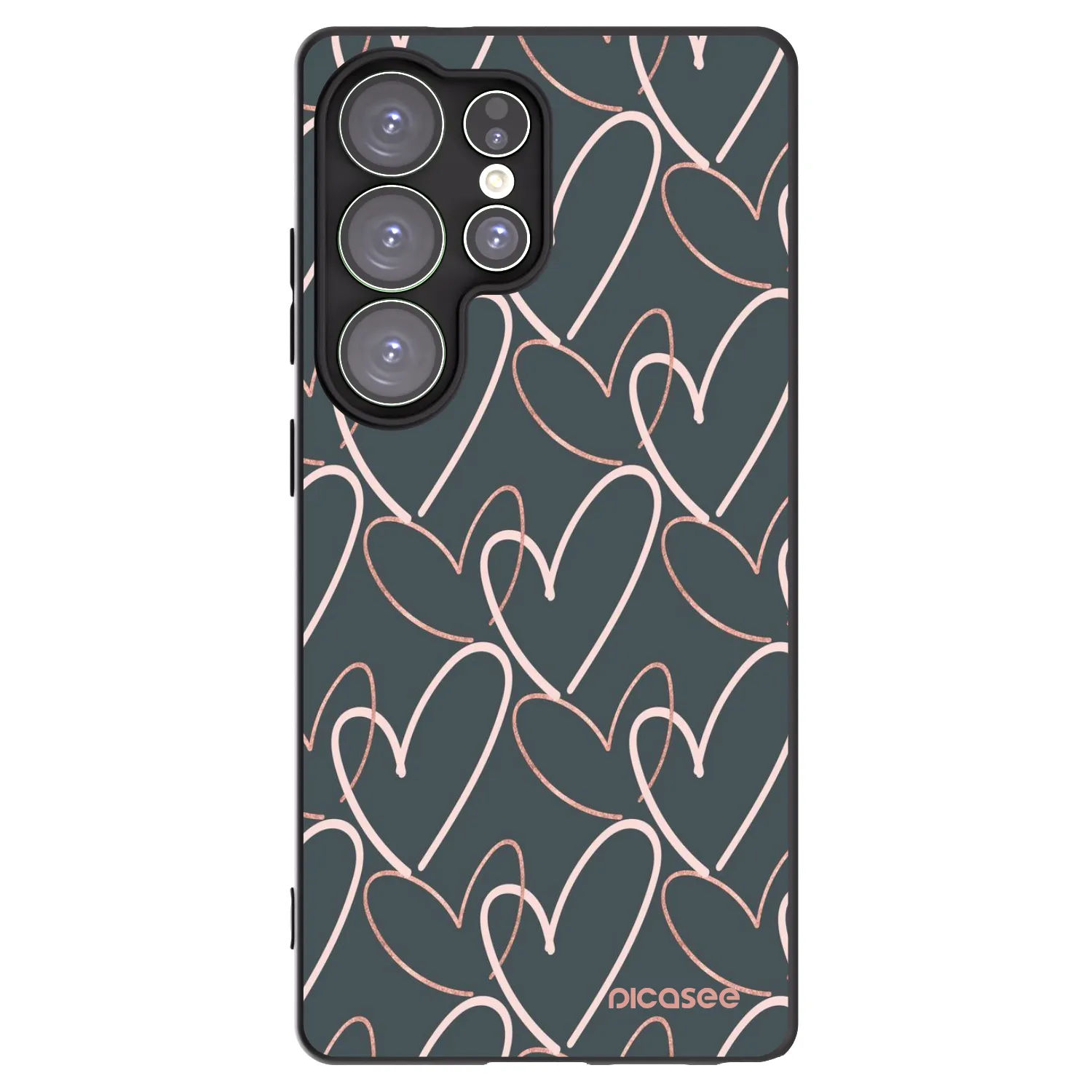Picasee Samsung Galaxy S25 Ultra 5G Hülle - Schwarzes Silikon - Viel Liebe