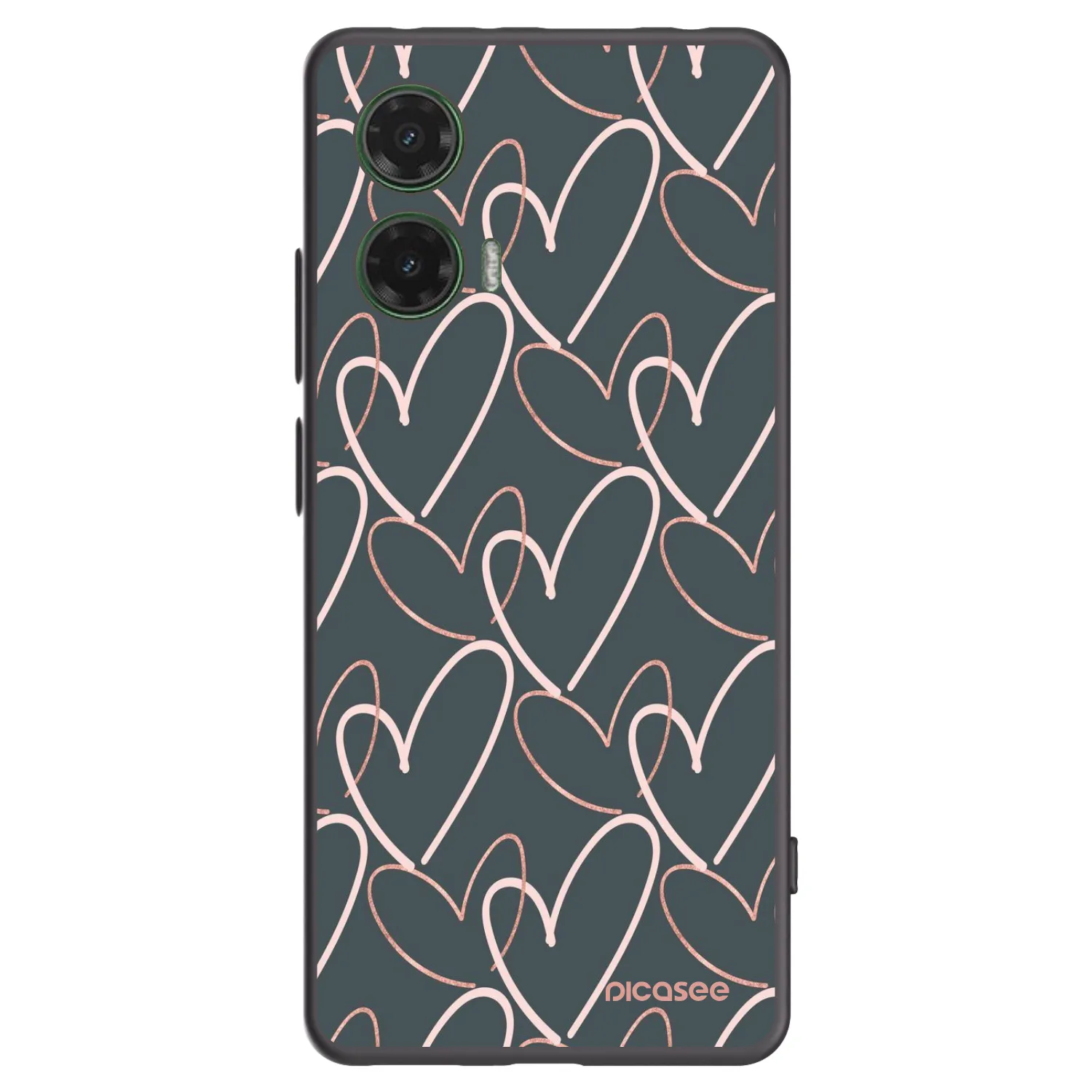 Picasee Motorola Moto G35 5G Hülle - Schwarzes Silikon - Viel Liebe