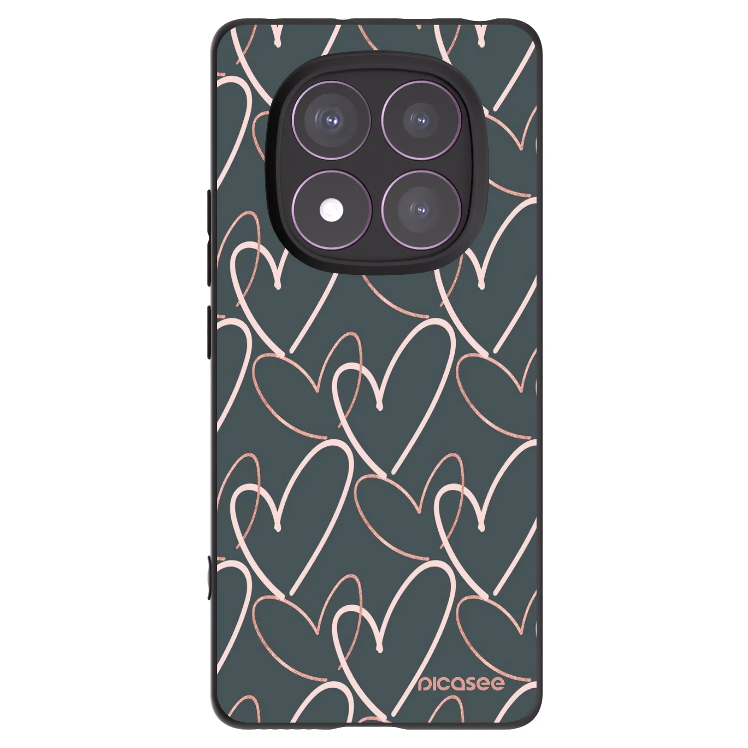 Picasee Xiaomi Redmi Note 14 Pro 4G Hülle - Schwarzes Silikon - Viel Liebe