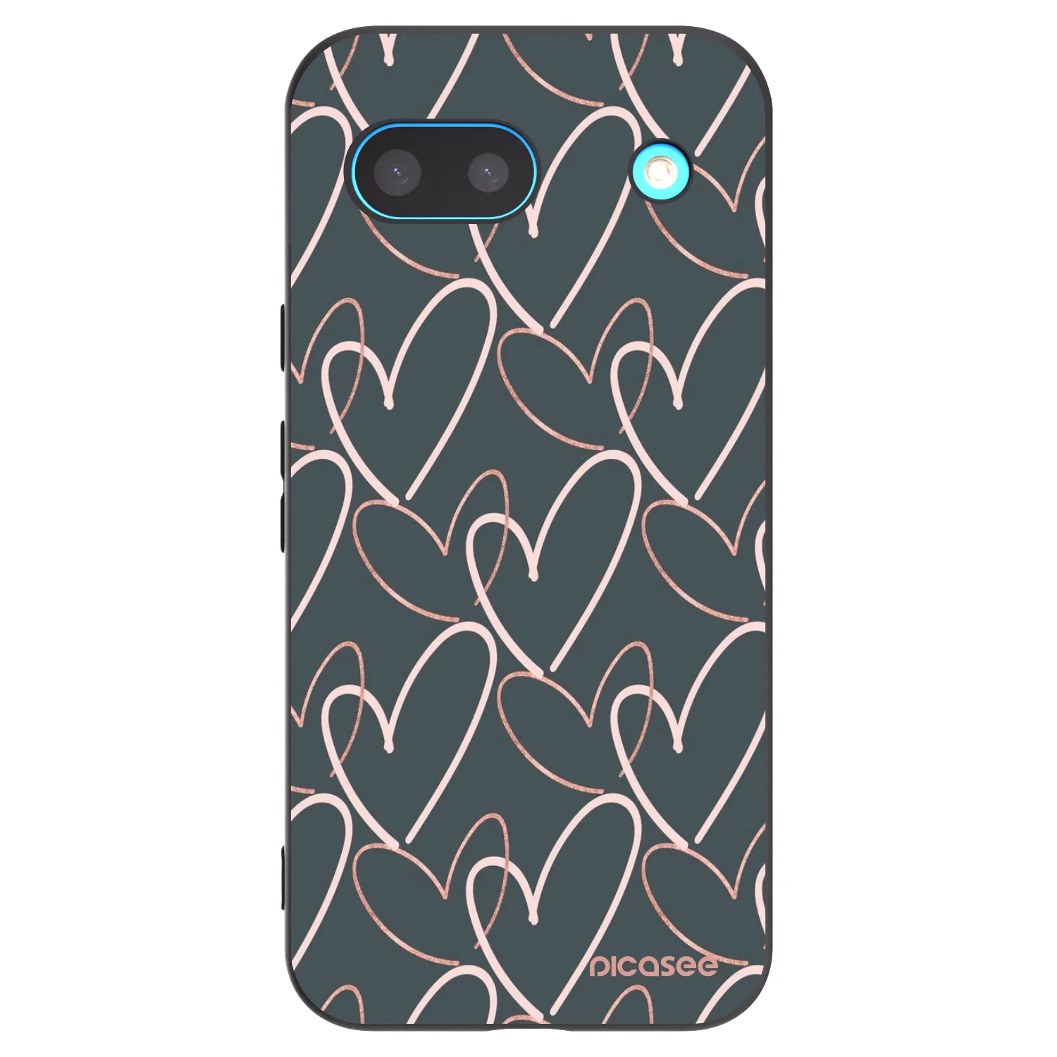 Picasee Google Pixel 8 Hülle - Schwarzes Silikon - Viel Liebe