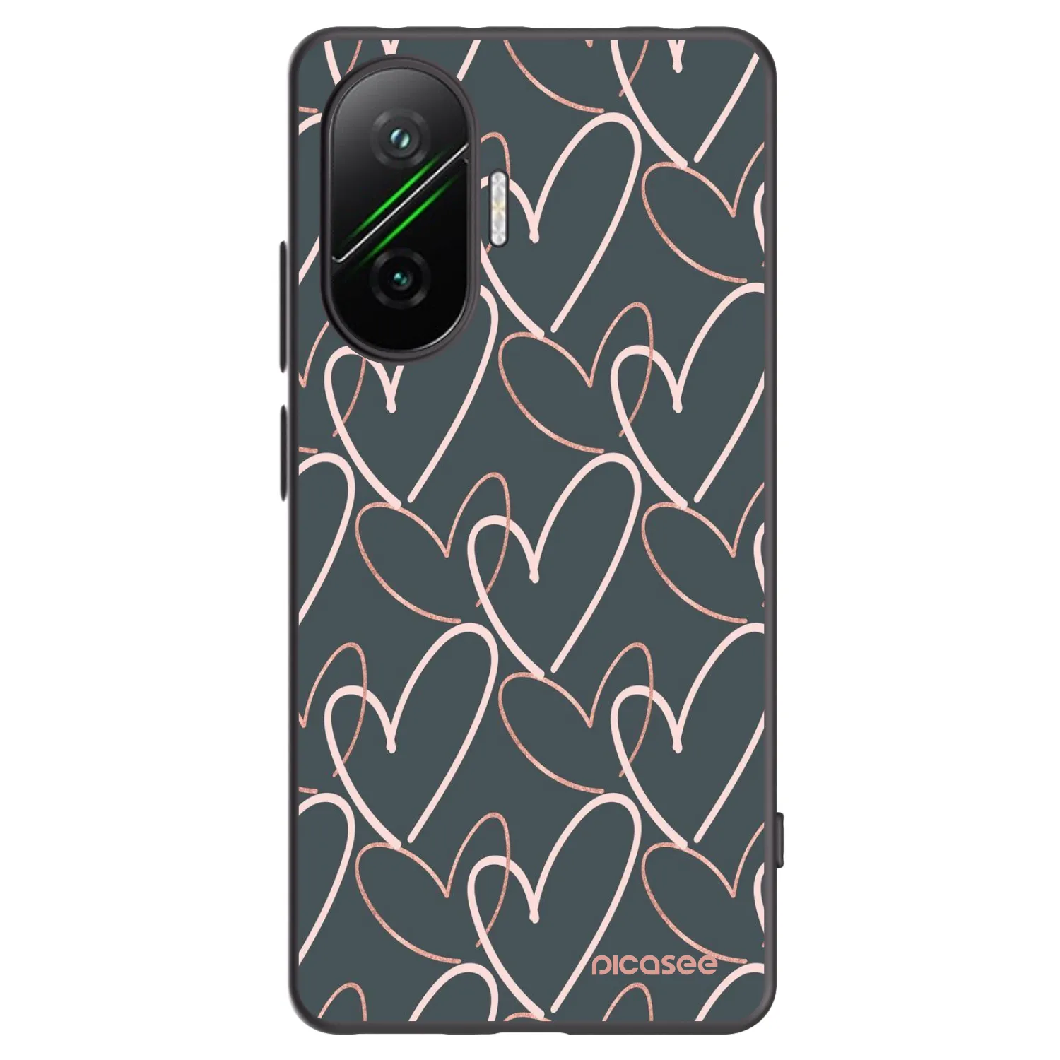 Picasee Xiaomi Poco F7 5G Hülle - Schwarzes Silikon - Viel Liebe
