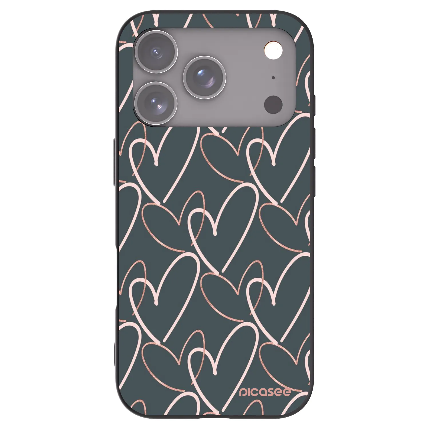 Picasee Apple iPhone 17 Pro Hülle - Schwarzes Silikon - Viel Liebe