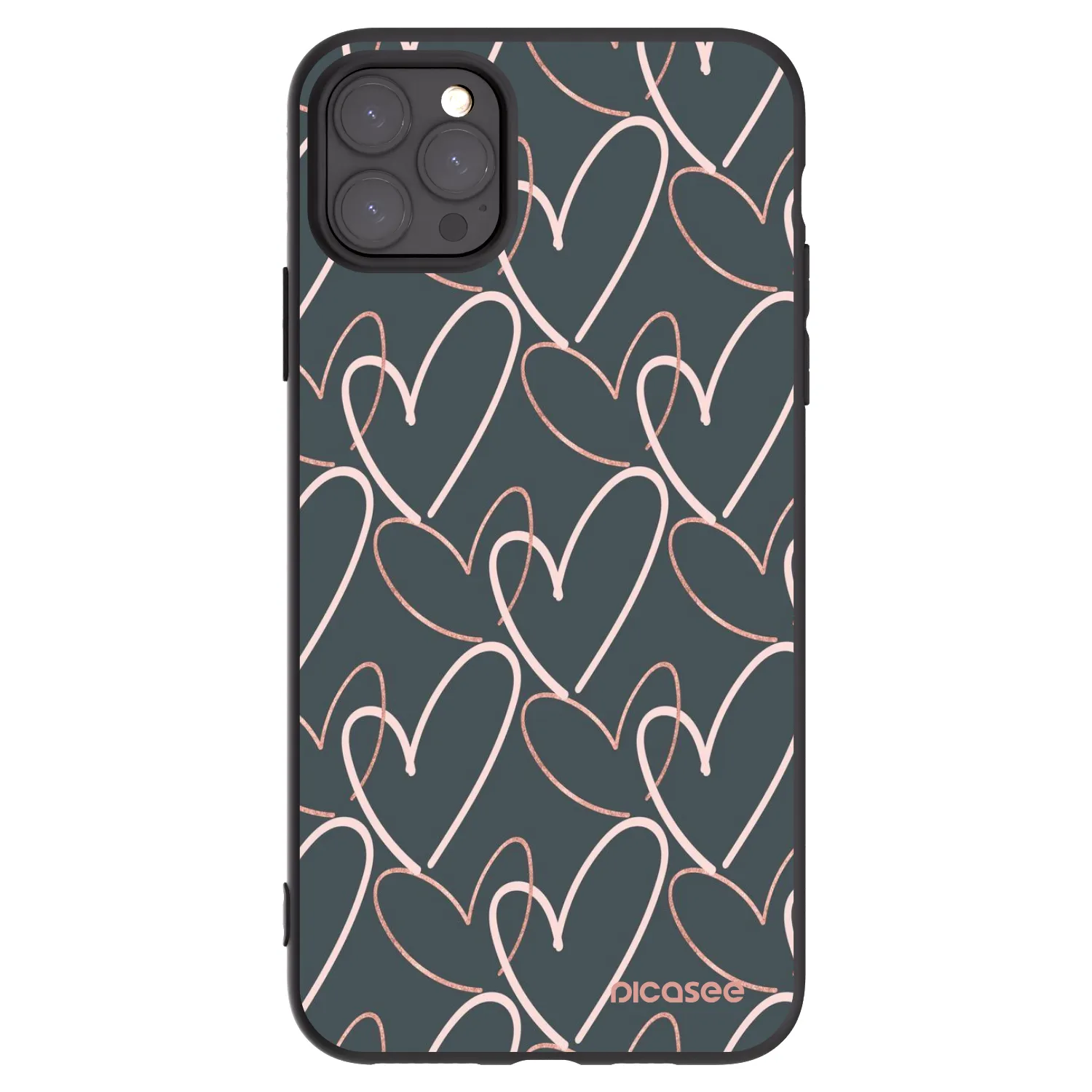Picasee Apple iPhone 11 Pro Max Hülle - Schwarzes Silikon - Viel Liebe