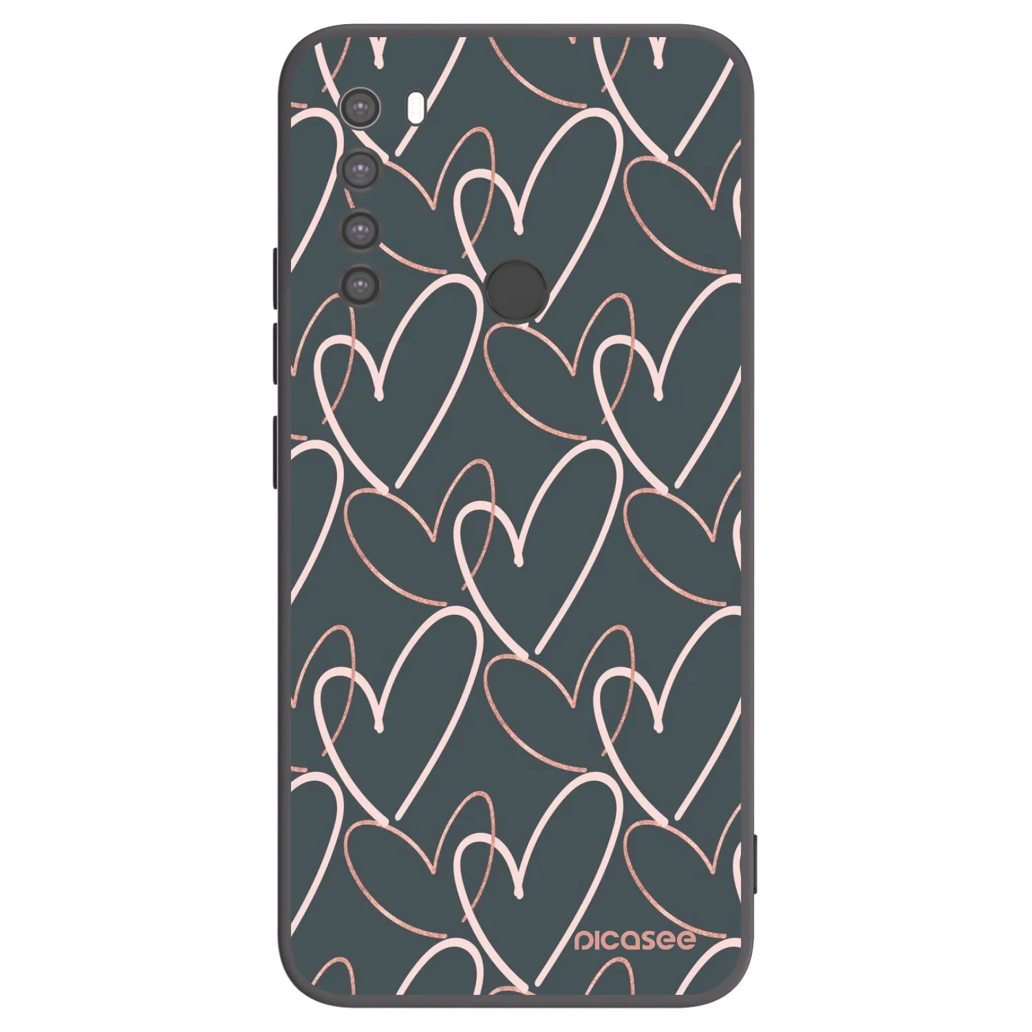 Picasee Xiaomi Redmi Note 8 Hülle - Schwarzes Silikon - Viel Liebe