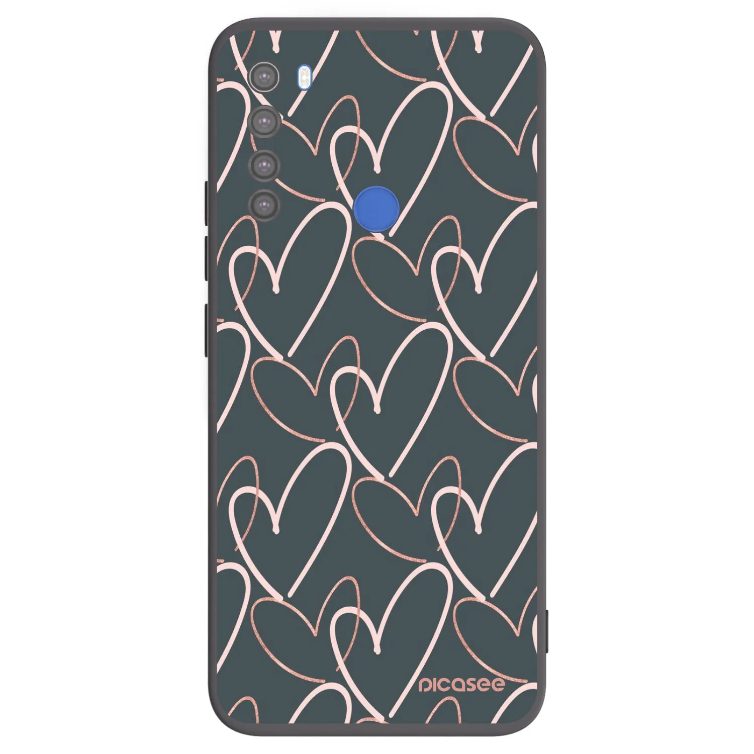 Picasee Xiaomi Redmi Note 8T Hülle - Schwarzes Silikon - Viel Liebe