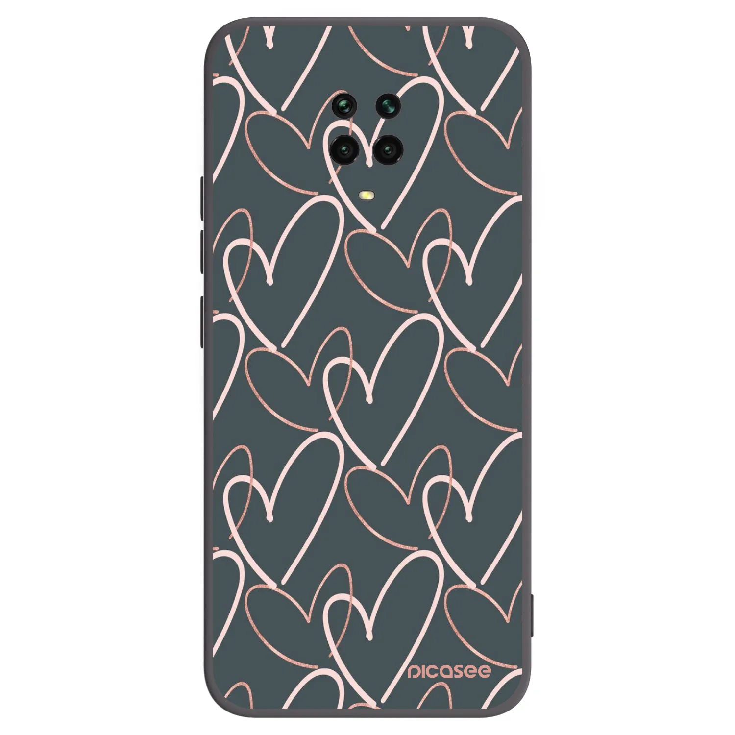 Picasee Xiaomi Redmi Note 9 Pro Hülle - Schwarzes Silikon - Viel Liebe
