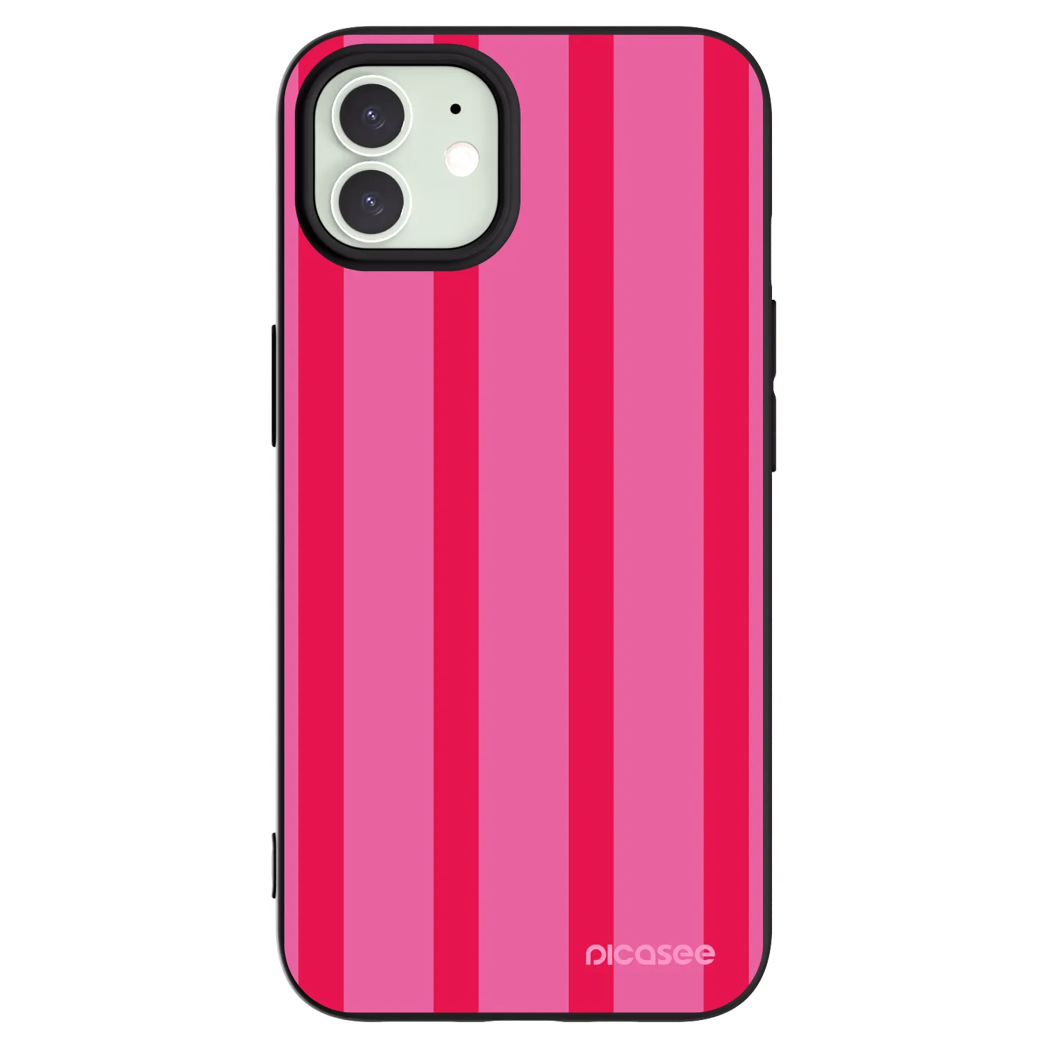 Picasee Apple iPhone 12 Hülle - Schwarzes Silikon - Hot tropic