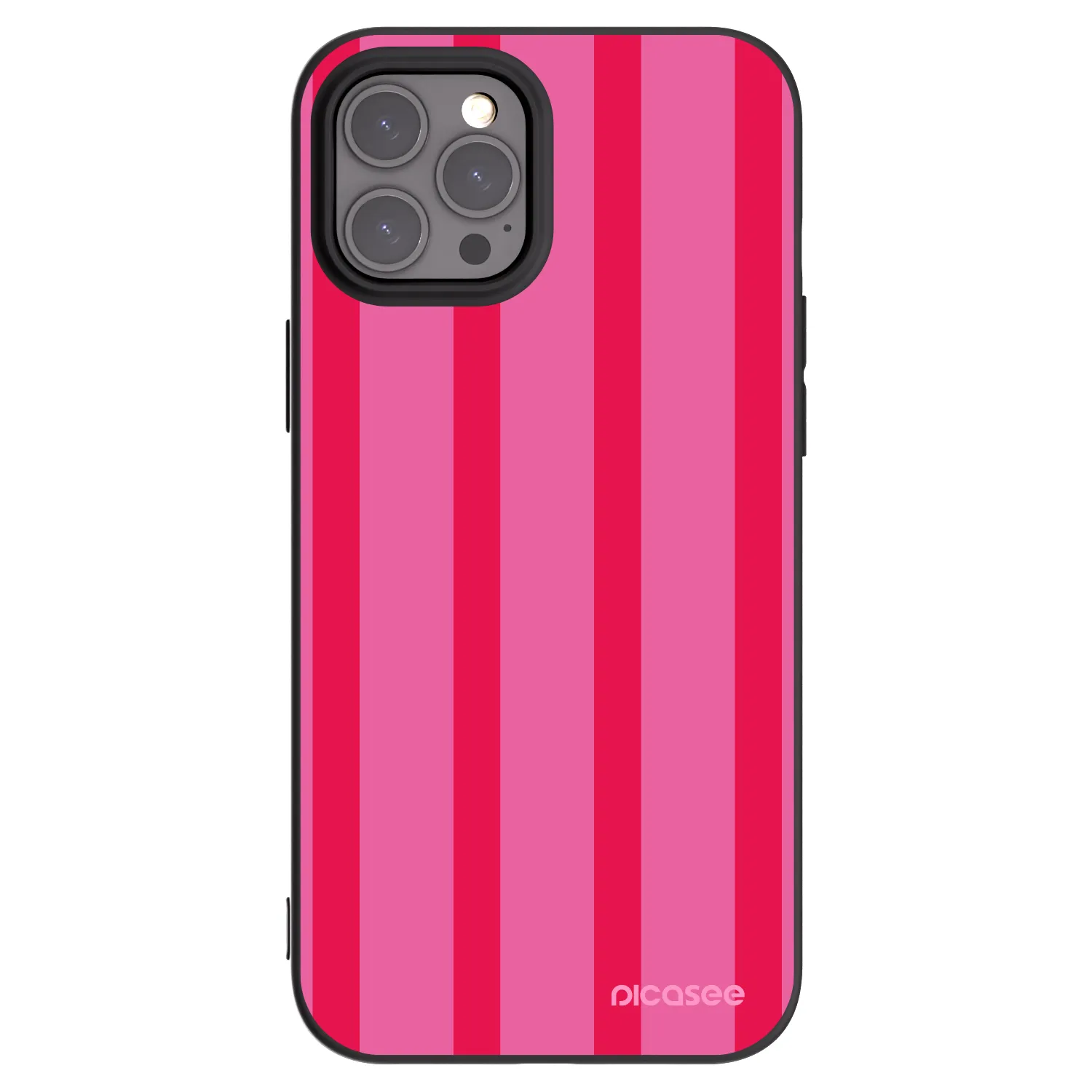 Picasee Apple iPhone 12 Pro Max Hülle - Schwarzes Silikon - Hot tropic