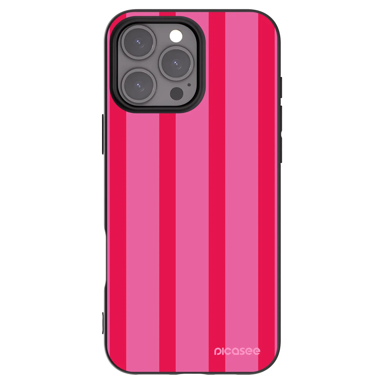 Picasee Apple iPhone 16 Pro Max Hülle - Schwarzes Silikon - Hot tropic