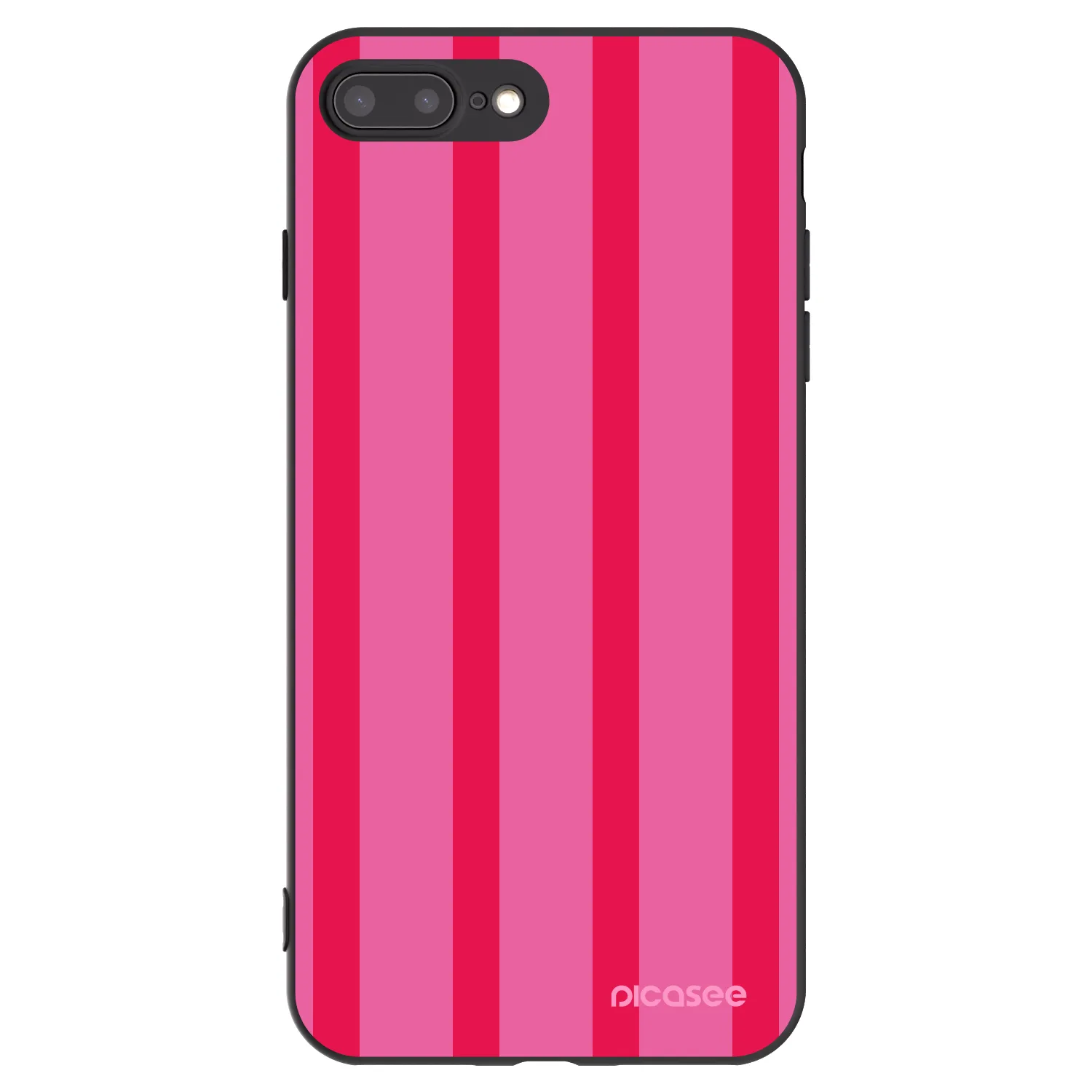 Picasee Apple iPhone 8 Plus Hülle - Schwarzes Silikon - Hot tropic