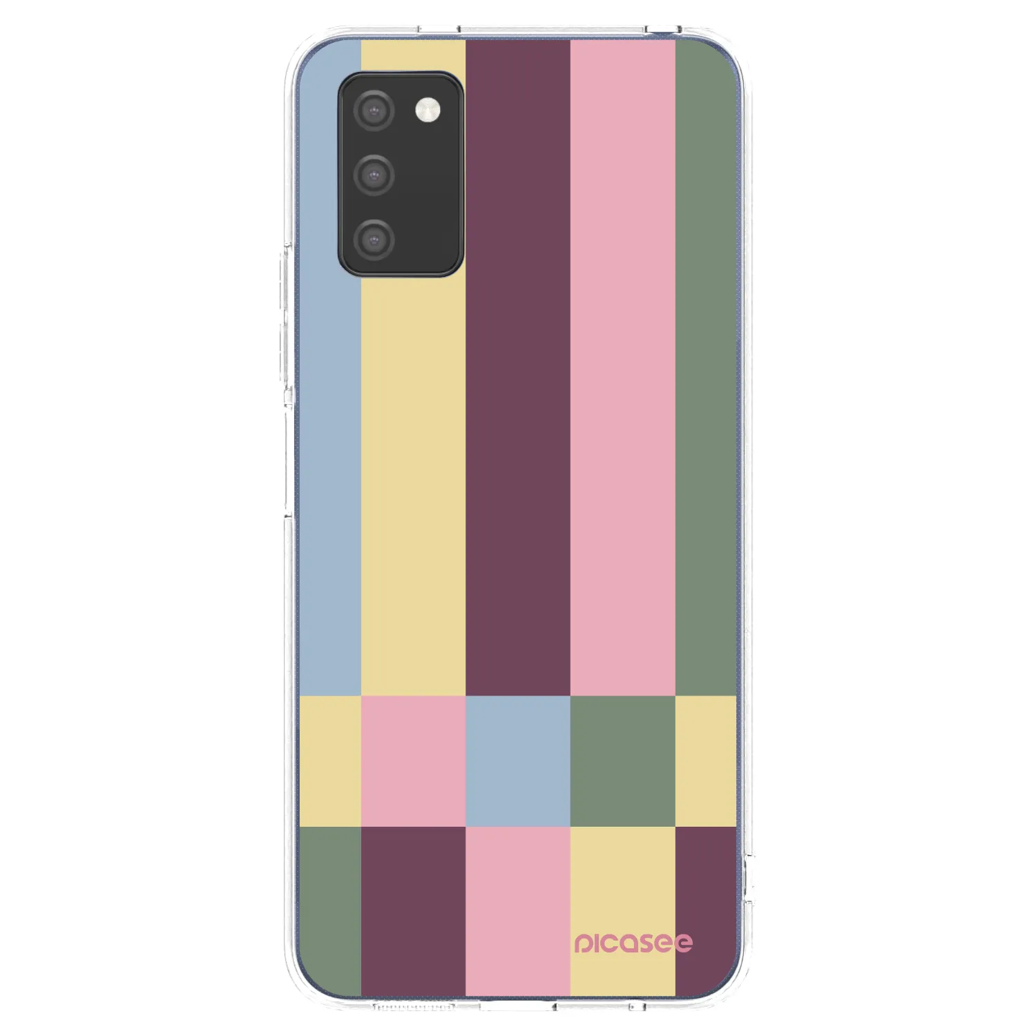 Picasee Samsung Galaxy A03s A037G Hülle - Transparentes Silikon - Lobby tiles