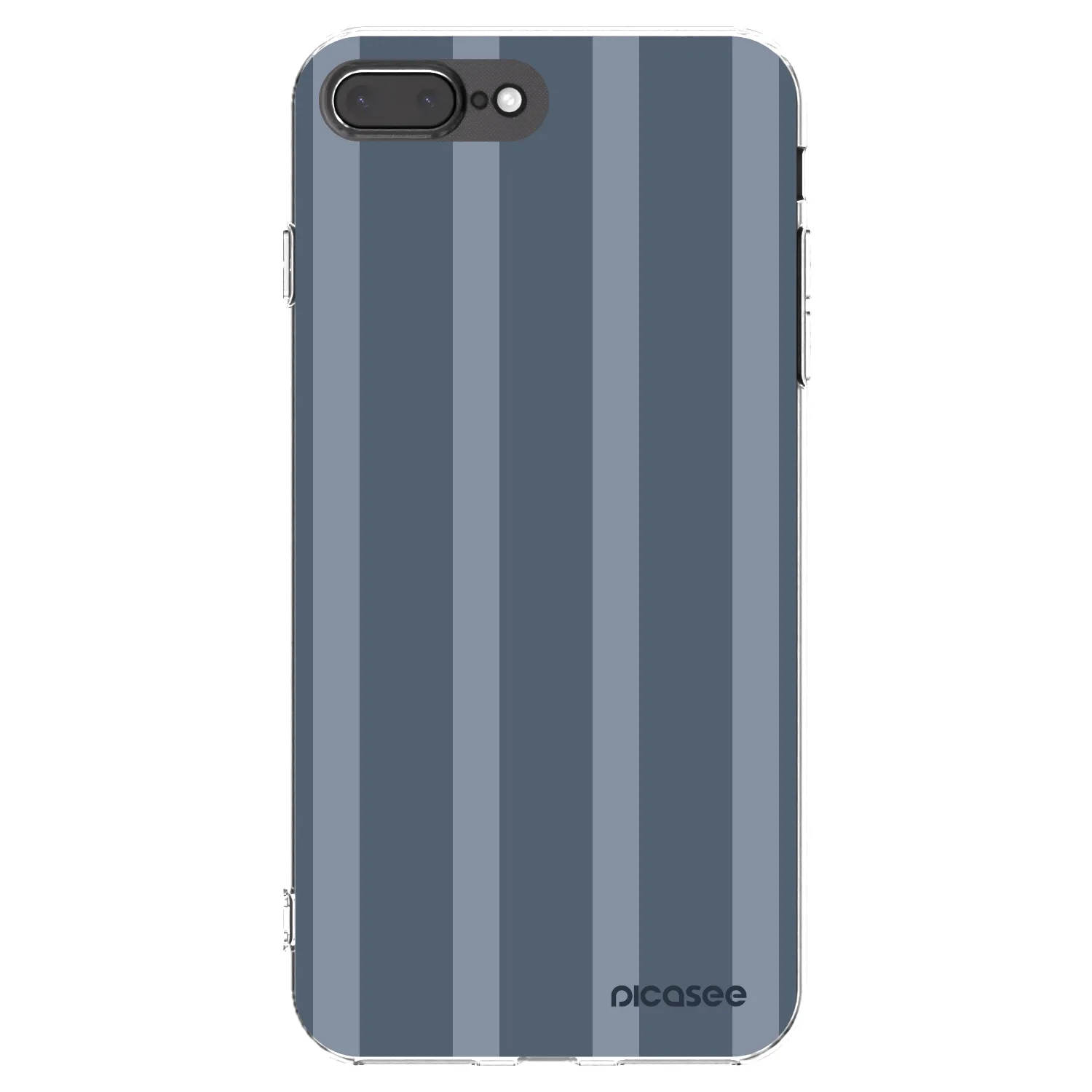 Picasee Apple iPhone 8 Plus Hülle - Transparentes Silikon - Midnight lounge