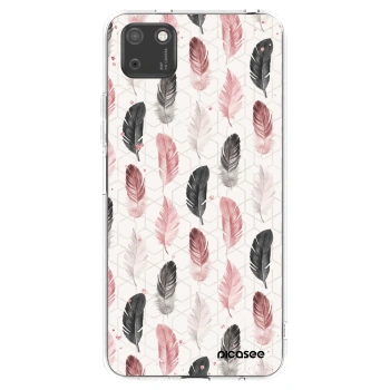 Picasee Huawei Y5P Hülle - Transparentes Silikon - Feder 2