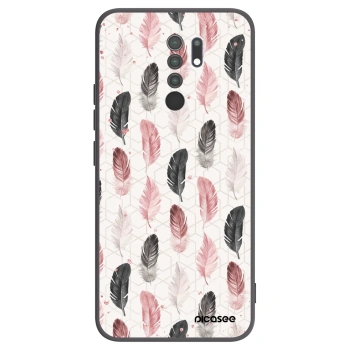 Picasee Xiaomi Redmi 9 Hülle - Schwarzes Silikon - Feder 2
