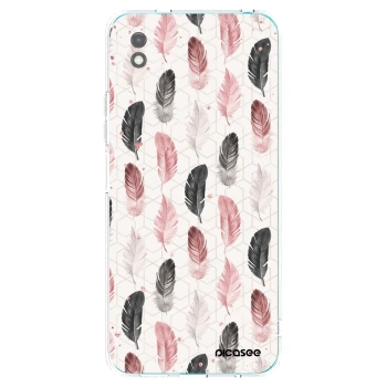 Picasee Xiaomi Redmi 9A Hülle - Schwarzes Silikon - Feder 2