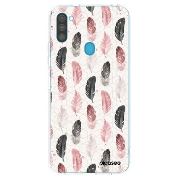 Picasee Samsung Galaxy M11 Hülle - Transparentes Silikon - Feder 2