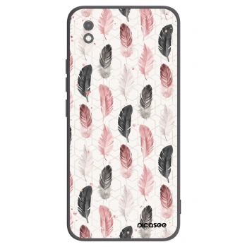 Picasee Xiaomi Redmi 9AT Hülle - Schwarzes Silikon - Feder 2