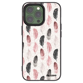 Picasee Apple iPhone 13 Pro Hülle - Schwarzes Silikon - Feder 2