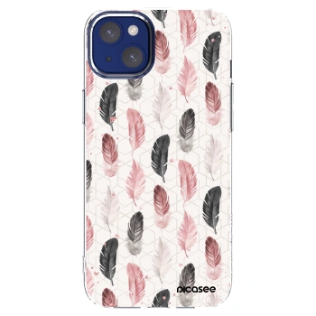 Picasee Apple iPhone 14 Plus Hülle - Transparentes Silikon - Feder 2