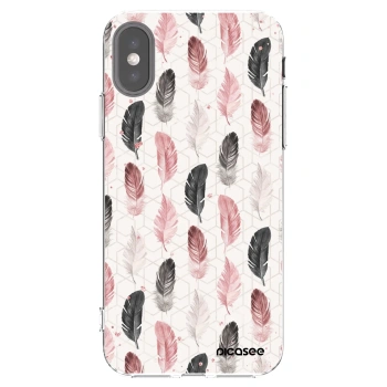 Picasee Apple iPhone X/XS Hülle - Transparentes Silikon - Feder 2