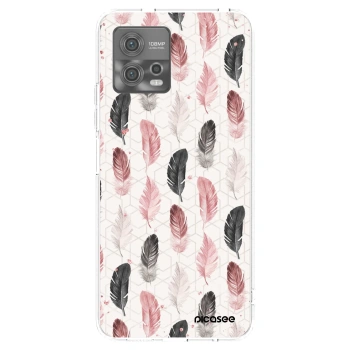 Picasee Motorola Moto G72 Hülle - Transparentes Silikon - Feder 2