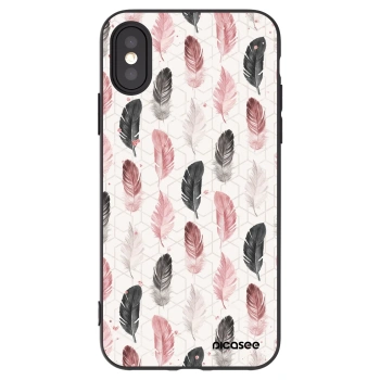 Picasee Apple iPhone X/XS Hülle - Schwarzes Silikon - Feder 2