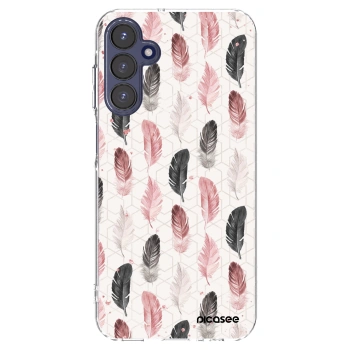 Picasee Samsung Galaxy A15 A155F 4G Hülle - Transparentes Silikon - Feder 2