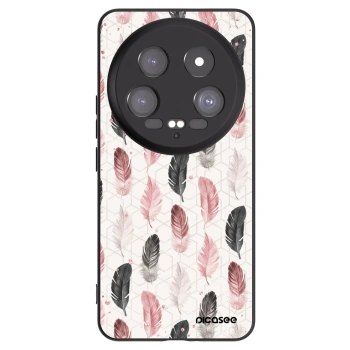 Picasee Xiaomi 14 Ultra Hülle - Schwarzes Silikon - Feder 2