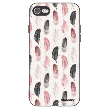 Picasee Apple iPhone 8 Hülle - Schwarzes Silikon - Feder 2