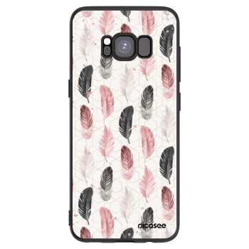 Picasee Samsung Galaxy S8 G950F Hülle - Schwarzes Silikon - Feder 2