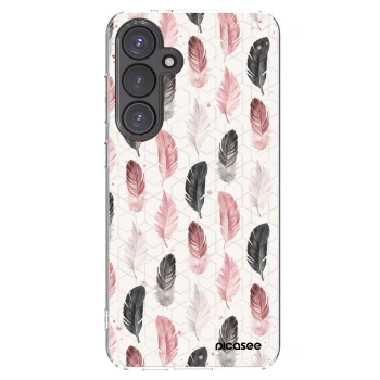 Picasee Samsung Galaxy S24 FE S721B Hülle - Transparentes Silikon - Feder 2