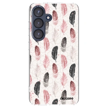 Picasee Samsung Galaxy S25 5G Hülle - Transparentes Silikon - Feder 2