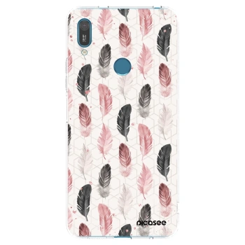 Picasee Huawei Y7 2019 Hülle - Transparentes Silikon - Feder 2