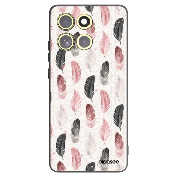 Picasee Motorola Moto G86 5G Hülle - Schwarzes Silikon - Feder 2