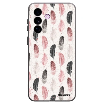 Picasee Samsung Galaxy A57 5G Hülle - Schwarzes Silikon - Feder 2