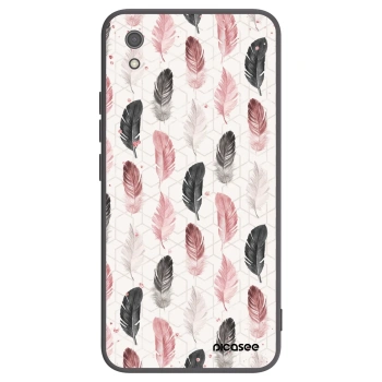 Picasee Xiaomi Redmi 7A Hülle - Schwarzes Silikon - Feder 2