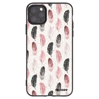 Picasee Apple iPhone 11 Pro Max Hülle - Schwarzes Silikon - Feder 2