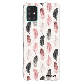 Picasee Samsung Galaxy A51 A515F Hülle - Transparentes Silikon - Feder 2