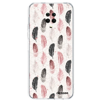 Picasee Xiaomi Redmi Note 9S Hülle - Transparentes Silikon - Feder 2
