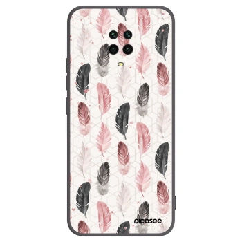 Picasee Xiaomi Redmi Note 9S Hülle - Schwarzes Silikon - Feder 2