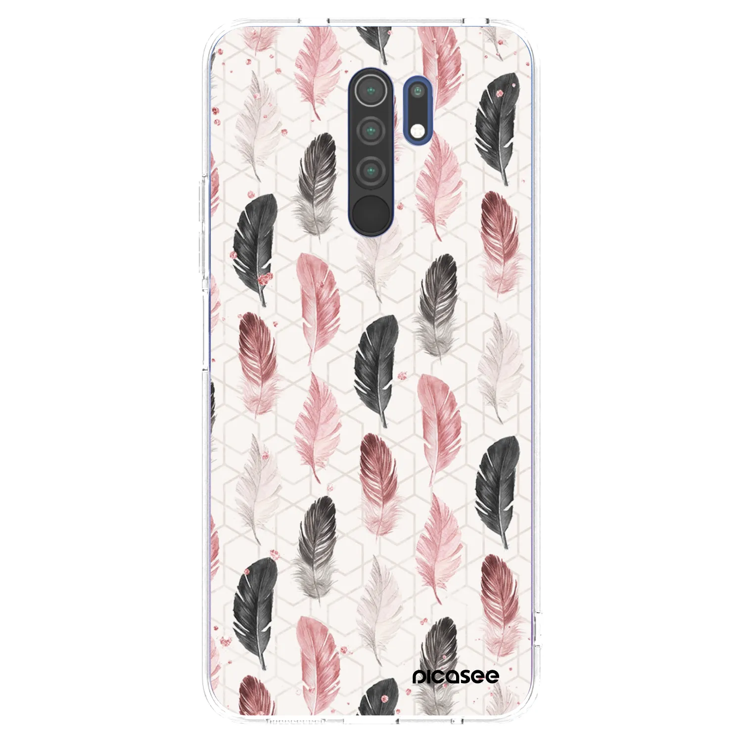 Picasee Xiaomi Redmi 9 Hülle - Transparentes Silikon - Feder 2